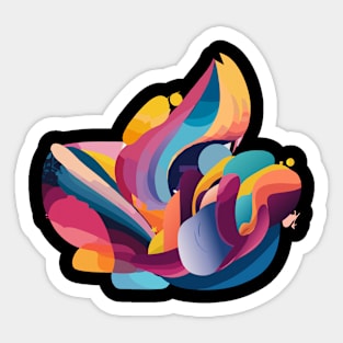 modern abstract watercolors Sticker